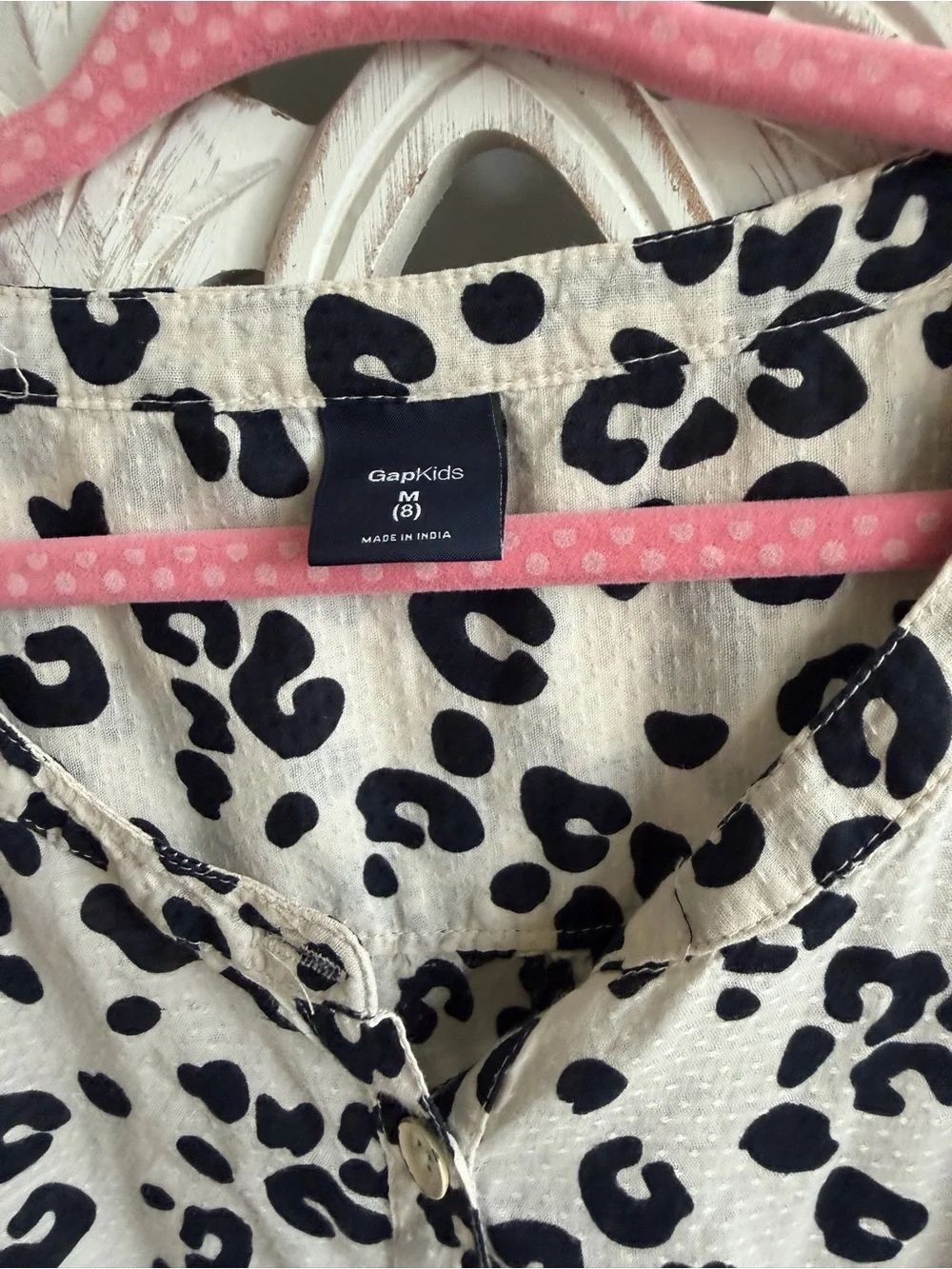 Gap Leopard Print Shirt Dress, Girls M